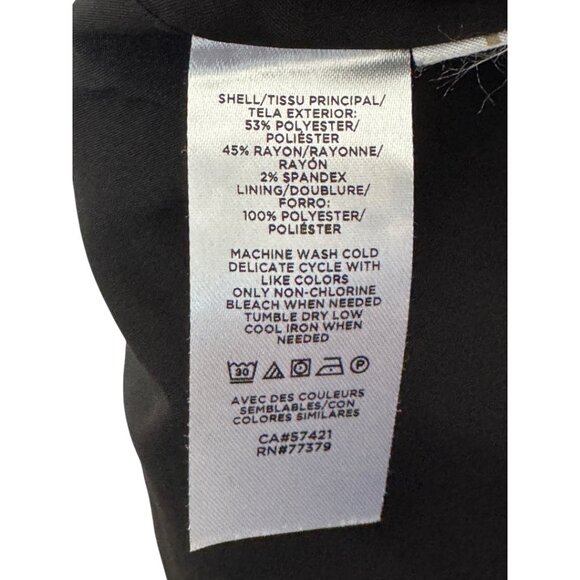 EUC Ann Taylor Houndstooth Jacquard Mock Neck Sheath Dress | Black | 12 Petite - Picture 8 of 9